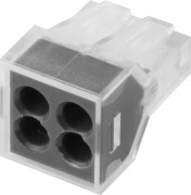 Клемма СВЕТОЗАР 49170-4 соединительная, 4-х проводная, 400В, 24А, 0,75-2,5мм2, 2шт Клемма СВЕТОЗАР 49170-4 соединительная, 4-х проводная, 400В, 24А, 0,75-2,5мм2, 2шт