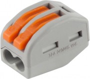 Клемма СВЕТОЗАР 49190-2 соединительная, разъемная, 2-х проводная, 400В, 32А, 2шт Клемма СВЕТОЗАР 49190-2 соединительная, разъемная, 2-х проводная, 400В, 32А, 2шт