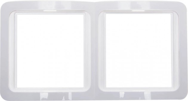 Панель СВЕТОЗАР SV-54147-W "ГАММА" двойная вертикальная, цвет белый