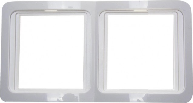 Панель СВЕТОЗАР SV-54146-W "ГАММА" двойная горизонтальная, цвет белый