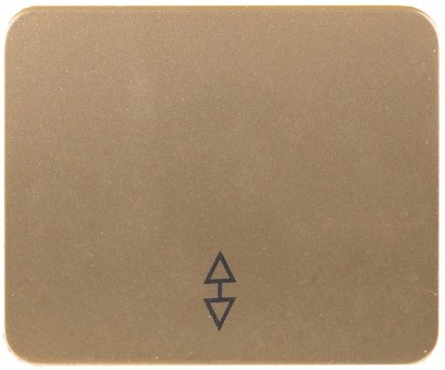 Выключатель СВЕТОЗАР SV-54137-GM "ГАММА" проходной, одноклавишный, без вставки и рамки, цвет золотой металлик, 10A/~250B