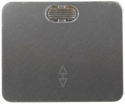 Выключатель СВЕТОЗАР SV-54138-SM "ГАММА" проходной, с подсветкой, одноклав., без вставки и рамки, цвет светло-серый металлик, 10A