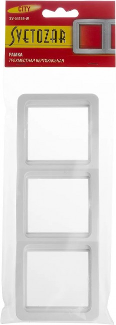 Панель СВЕТОЗАР SV-54149-W "ГАММА" тройная вертикальная, цвет белый Панель СВЕТОЗАР SV-54149-W "ГАММА" тройная вертикальная, цвет белый