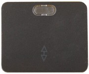 Выключатель СВЕТОЗАР SV-54138-DM "ГАММА" проходной, с подсветкой, одноклавишный, без вставки и рамки, цвет темно-серый металлик, 10A