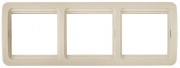 Панель СВЕТОЗАР SV-54148-B "ГАММА" тройная горизонтальная, цвет бежевый