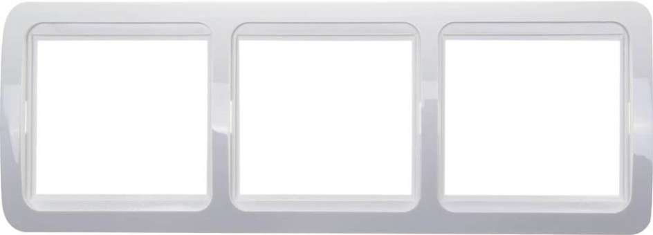 Панель СВЕТОЗАР SV-54148-W "ГАММА" тройная горизонтальная, цвет белый