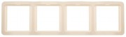 Панель СВЕТОЗАР SV-54151-B "ГАММА" четверная вертикальная, цвет бежевый
