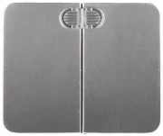 Выключатель СВЕТОЗАР SV-54135-SM "ГАММА" с подсветкой, двухклавишный, без вставки и рамки, цвет светло-серый металлик, 10A/~250B