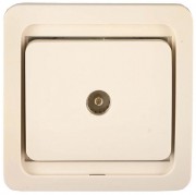Розетка СВЕТОЗАР SV-54115-B "ГАММА" телевизионная одинарная, цвет бежевый