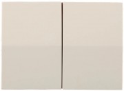 Выключатель СВЕТОЗАР SV-54434-B "ЭФФЕКТ" двухклавишный, без вставки и рамки, цвет бежевый, 10A/~250B