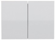 Выключатель СВЕТОЗАР SV-54434-W "ЭФФЕКТ" двухклавишный, без вставки и рамки, цвет белый, 10A/~250B