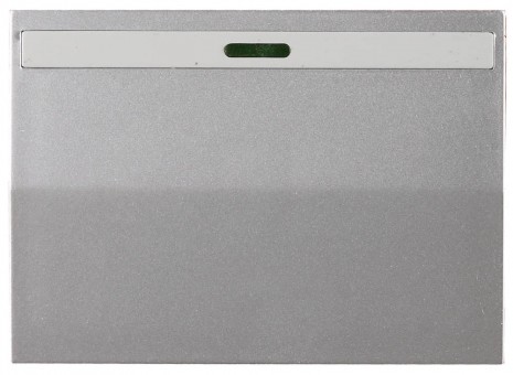 Выключатель СВЕТОЗАР SV-54431-SM "ЭФФЕКТ" одноклавишный, с эффектом свечения, без вставки и рамки, цвет светло-серый металлик, 10A/~250B