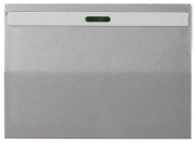 Выключатель СВЕТОЗАР SV-54431-SM "ЭФФЕКТ" одноклавишный, с эффектом свечения, без вставки и рамки, цвет светло-серый металлик, 10A/~250B