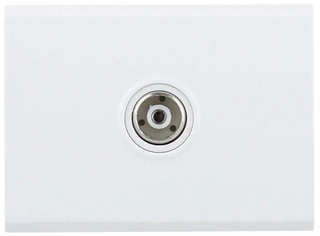 Розетка СВЕТОЗАР SV-54415-W "ЭФФЕКТ" телевизионная, без вставки и рамки, цвет белый