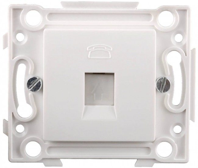 Розетка СВЕТОЗАР SV-55245-1 телефонная, 1 гнездо