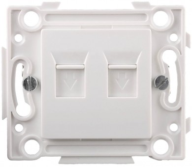Розетка СВЕТОЗАР SV-55245-2 телефонная, 2 гнезда Розетка СВЕТОЗАР SV-55245-2 телефонная, 2 гнезда