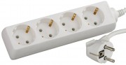 Удлинитель СВЕТОЗАР SV-55043-2 электрический с заземлением, евро, 4 гнезда, 2м