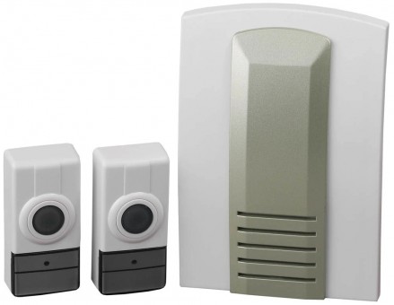 Звонок СВЕТОЗАР SV-58066-2 "ВОЛНА" радиочастотный беспроводной, 16 мелодий, 2 кнопки, 4,5В Звонок СВЕТОЗАР SV-58066-2 "ВОЛНА" радиочастотный беспроводной, 16 мелодий, 2 кнопки, 4,5В