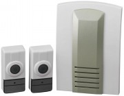 Звонок СВЕТОЗАР SV-58066-2 "ВОЛНА" радиочастотный беспроводной, 16 мелодий, 2 кнопки, 4,5В